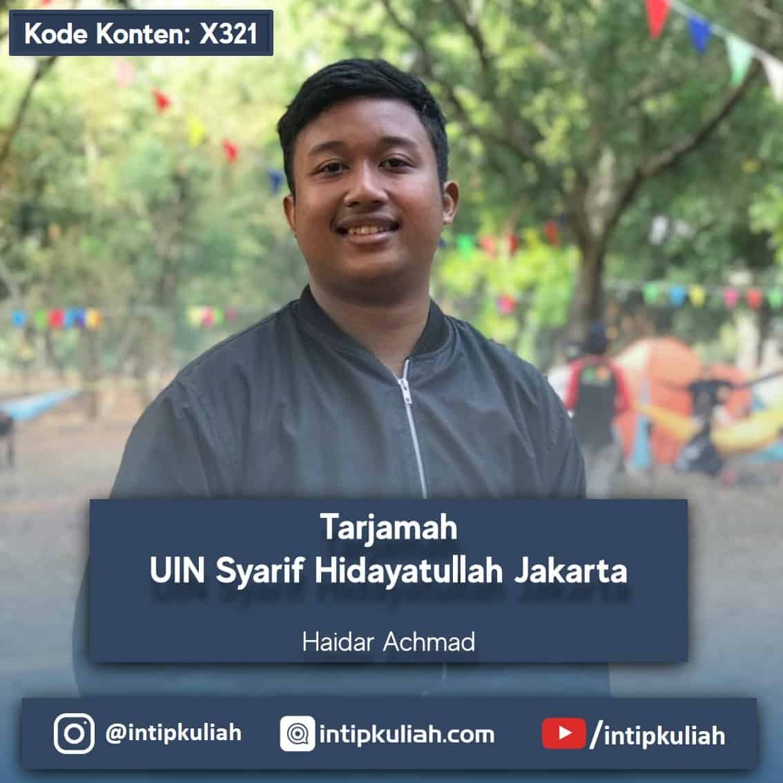 Tarjamah UIN Syarif Hidayatullah Jakarta (Haidar)